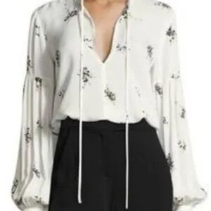A.L.C. Cream Floral Blouse